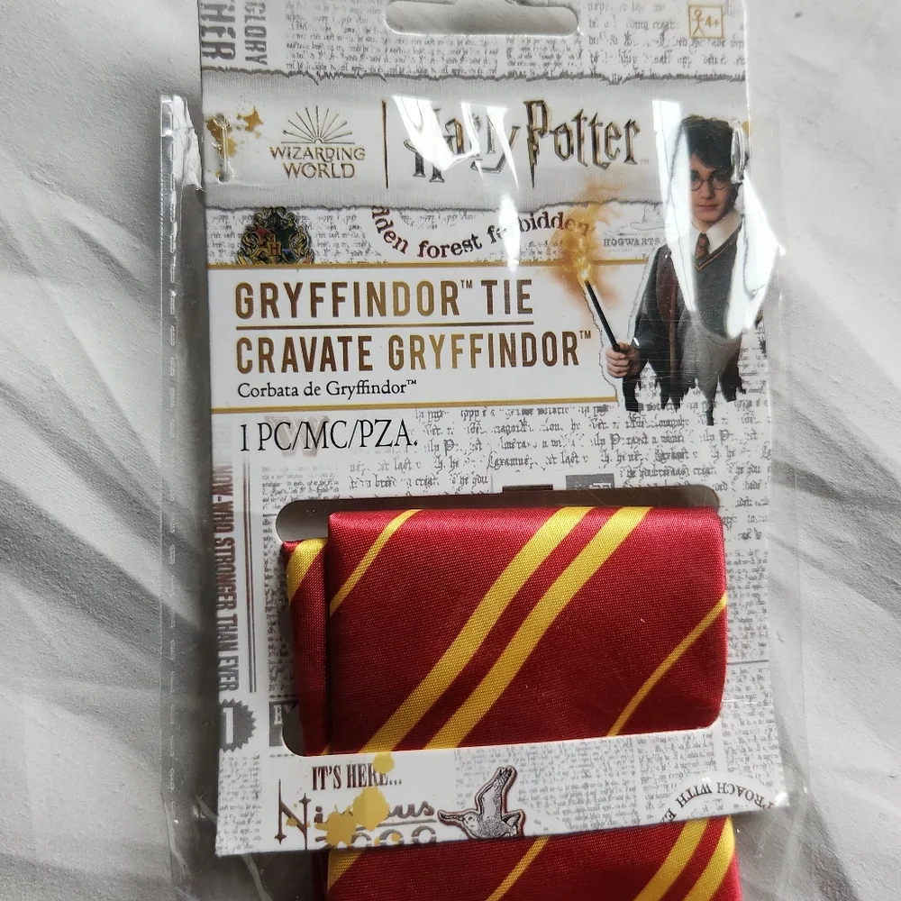 Harry Potter Gryffindor Striped Tie‎ Red Gold Wizarding World Costume